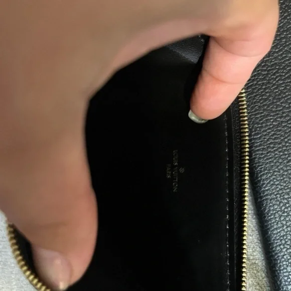 Louis Vuitton Black Felicie Pochette Bicolor Monogram Giant Empreinte - Picture 11 of 11